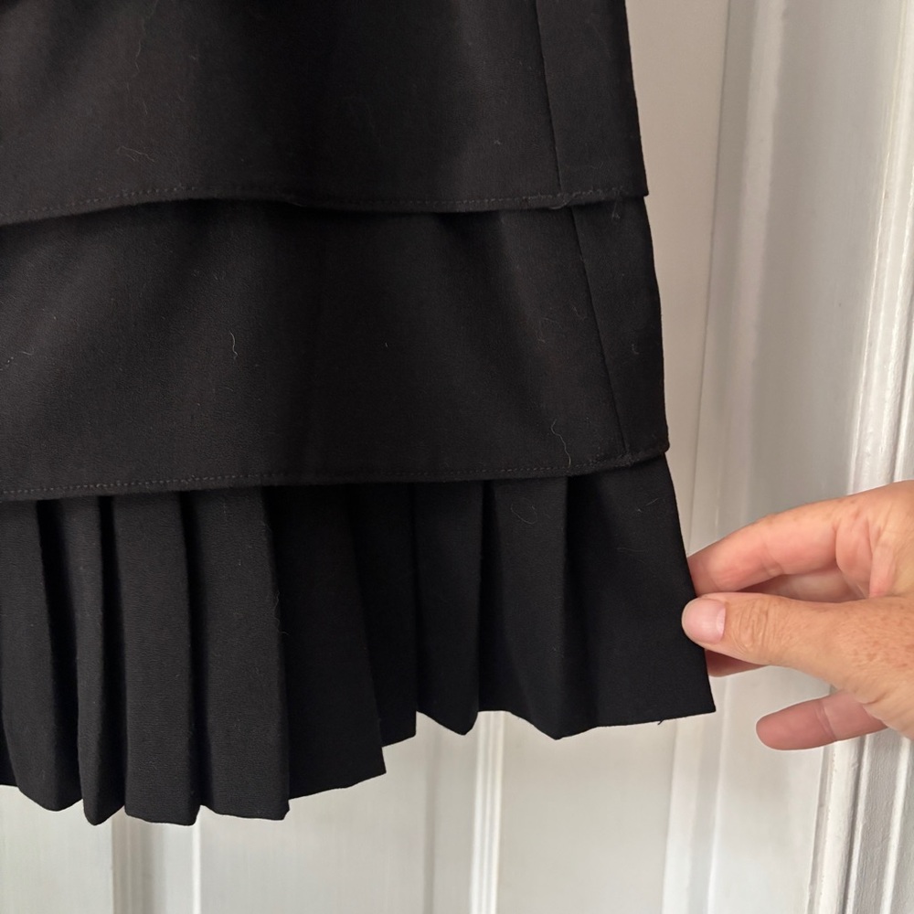 Sandro Sportswear Black Mini Skirt Ruffle Tiered Size 16 NWT - Picture 8 of 11